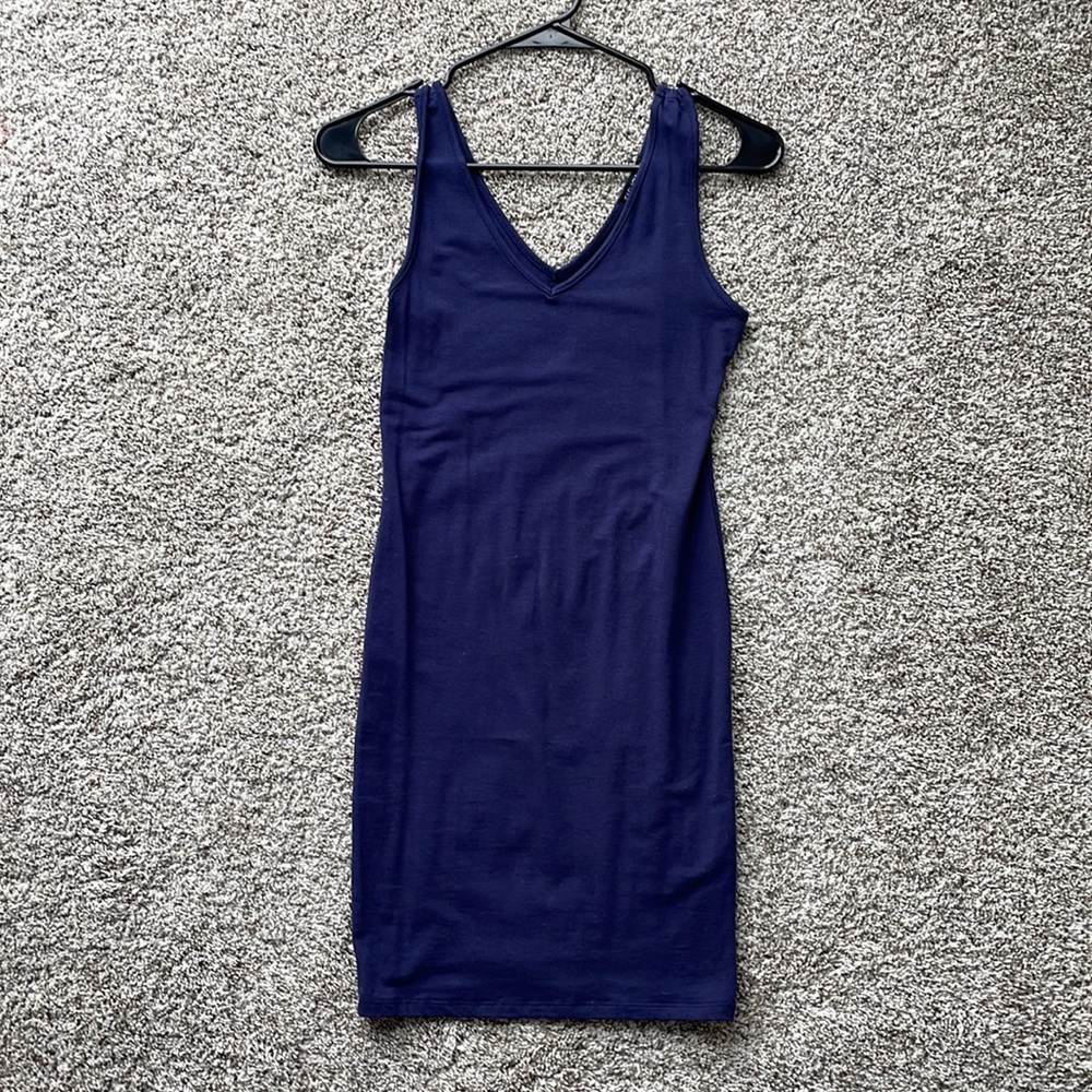 Fashion Nova Bodycon Dress Navy Never Worn